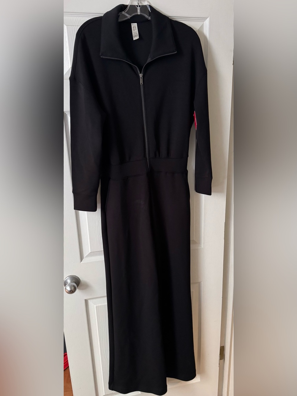 SPANX AirEssentials Long Sleeve Wide Leg Jumpsuit Very Black / Regular / M NWT - Picture 3 of 6